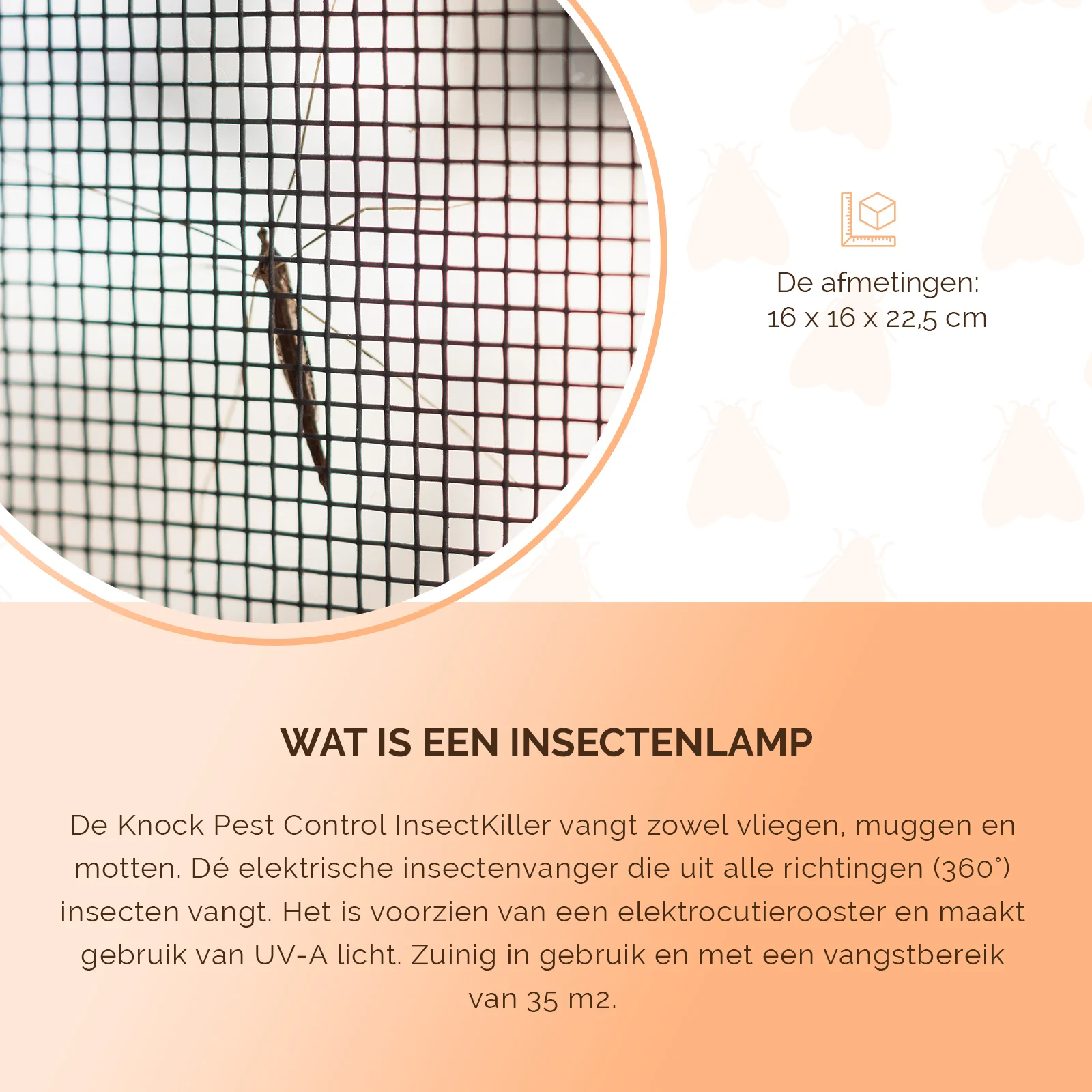 Lampa owadobójcza z UV-A i kratką rażącą prądem, 5 W – Knock Pest Insect Killer - obrazek 5