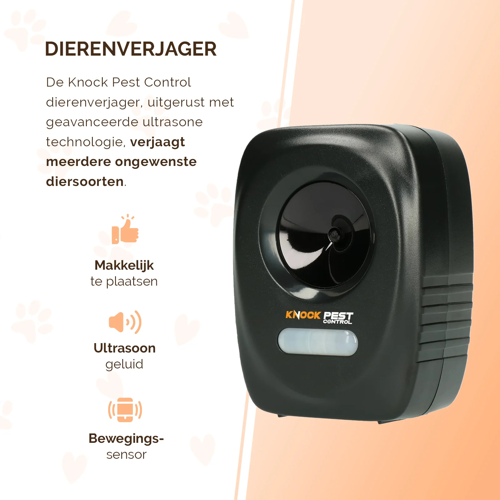 Ultradźwiękowy odstraszacz zwierząt z czujnikiem ruchu do ogrodu i na posesję – Knock Pest Animal Repeller - obrazek 5