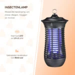Lampa owadobójcza UV-A z kratką rażącą prądem, 18 W – Knock Pest Insect Killer - obrazek 2