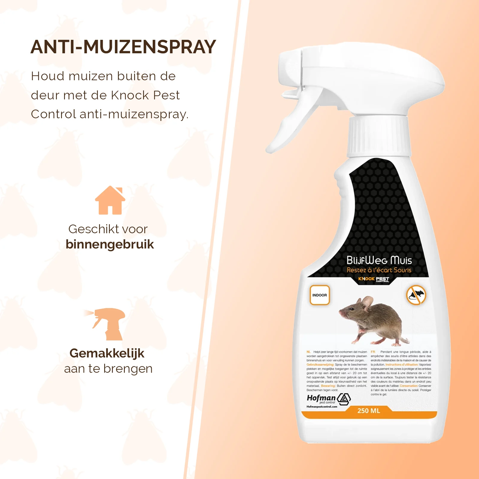 Spray odstraszający myszy do wnętrz, 250 ml – Knock Pest BlijfWeg Muis - obrazek 2