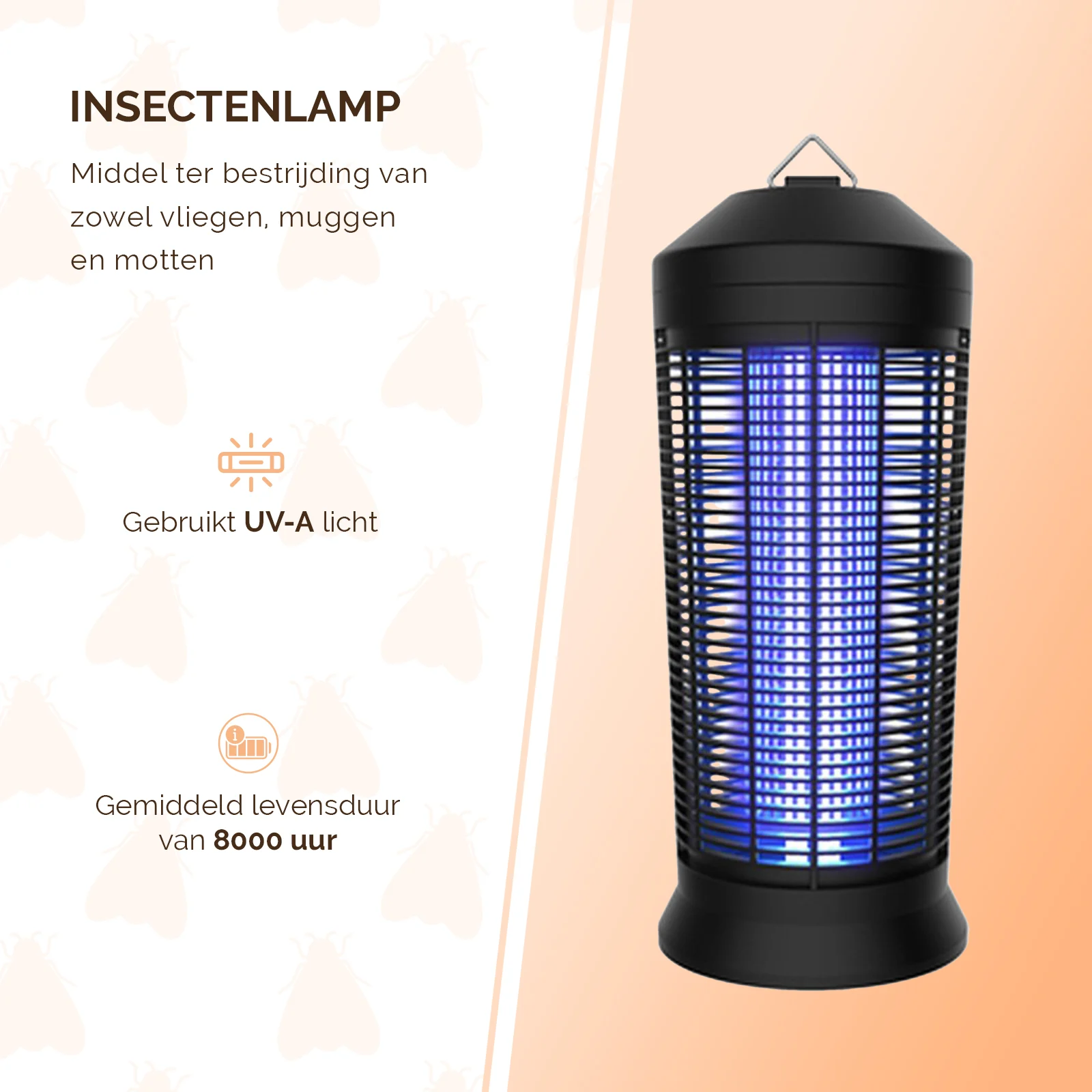Lampa owadobójcza z UV-A i kratką rażącą prądem, 36 W – Knock Pest Insect Killer - obrazek 2