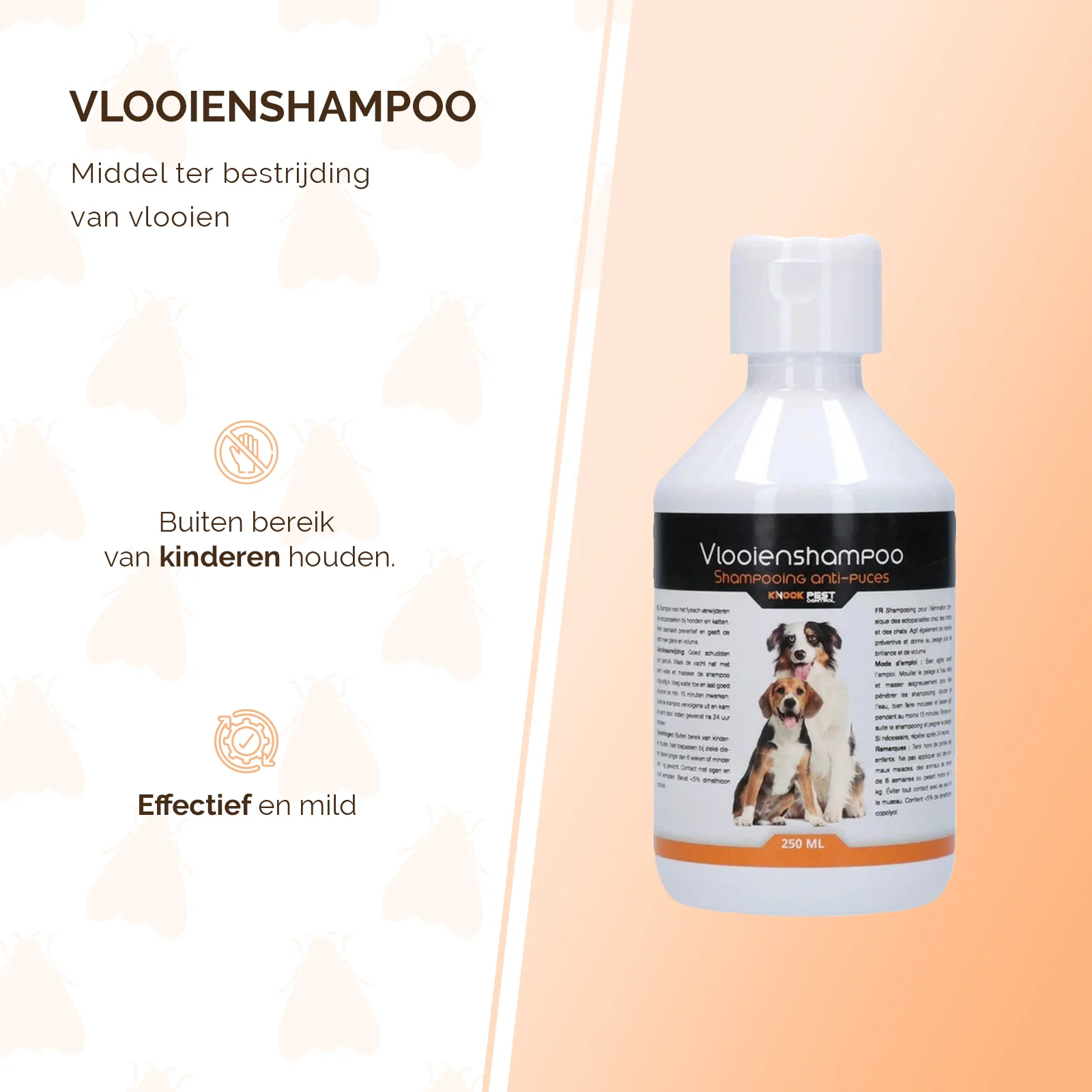 Szampon przeciwpchelny dla psów i kotów, 250 ml – Knock Pest - obrazek 2