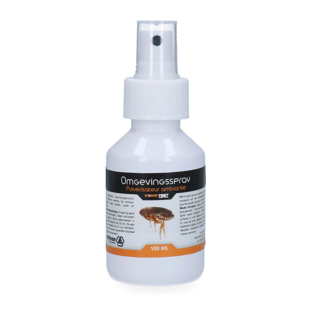 KNOC00116X8.png Spray do otoczenia przeciw pchłom, wszom i kleszczom, 100 ml – Knock Pest Spray do otoczenia - obrazek 1