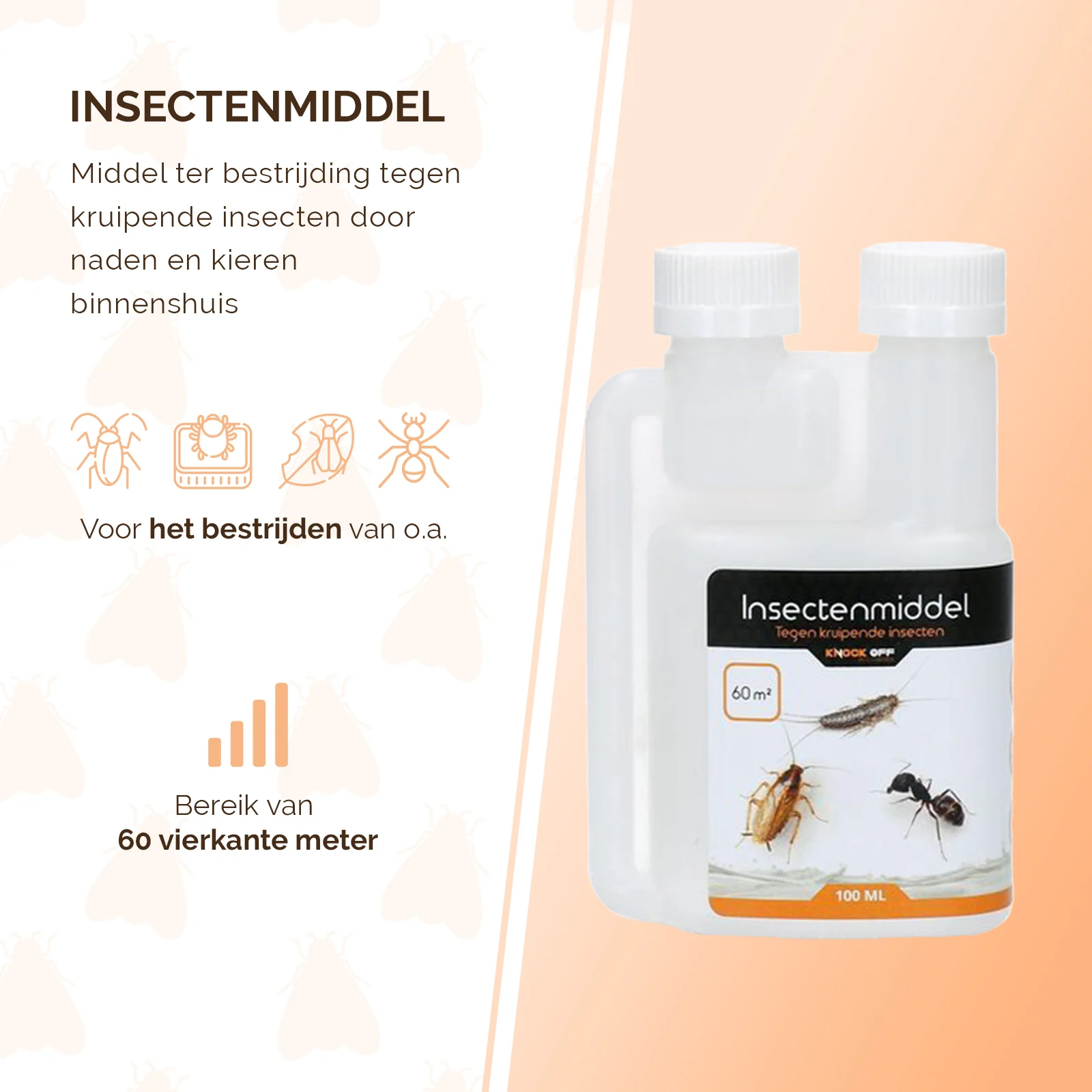 Środek owadobójczy na owady biegające, butelka z dozownikiem 100 ml – Knock Pest - obrazek 3