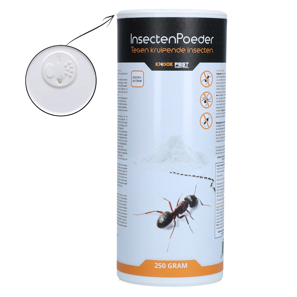 KNOC00117D.png Proszek na mrówki na zewnątrz i owady biegające w pomieszczeniach, 250 g – Knock Pest - obrazek 1