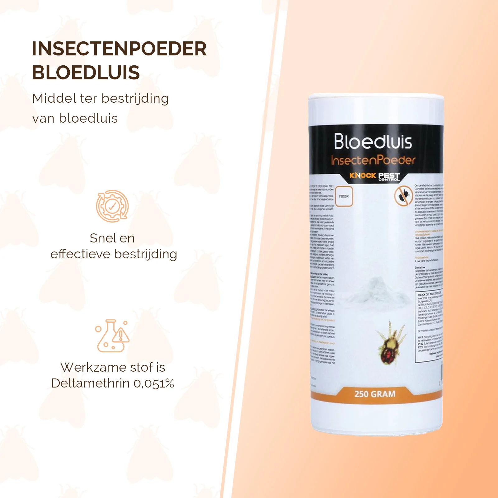 Proszek owadobójczy na ptaszyńca kurzego w kurnikach, 250 g – Knock Pest - obrazek 2