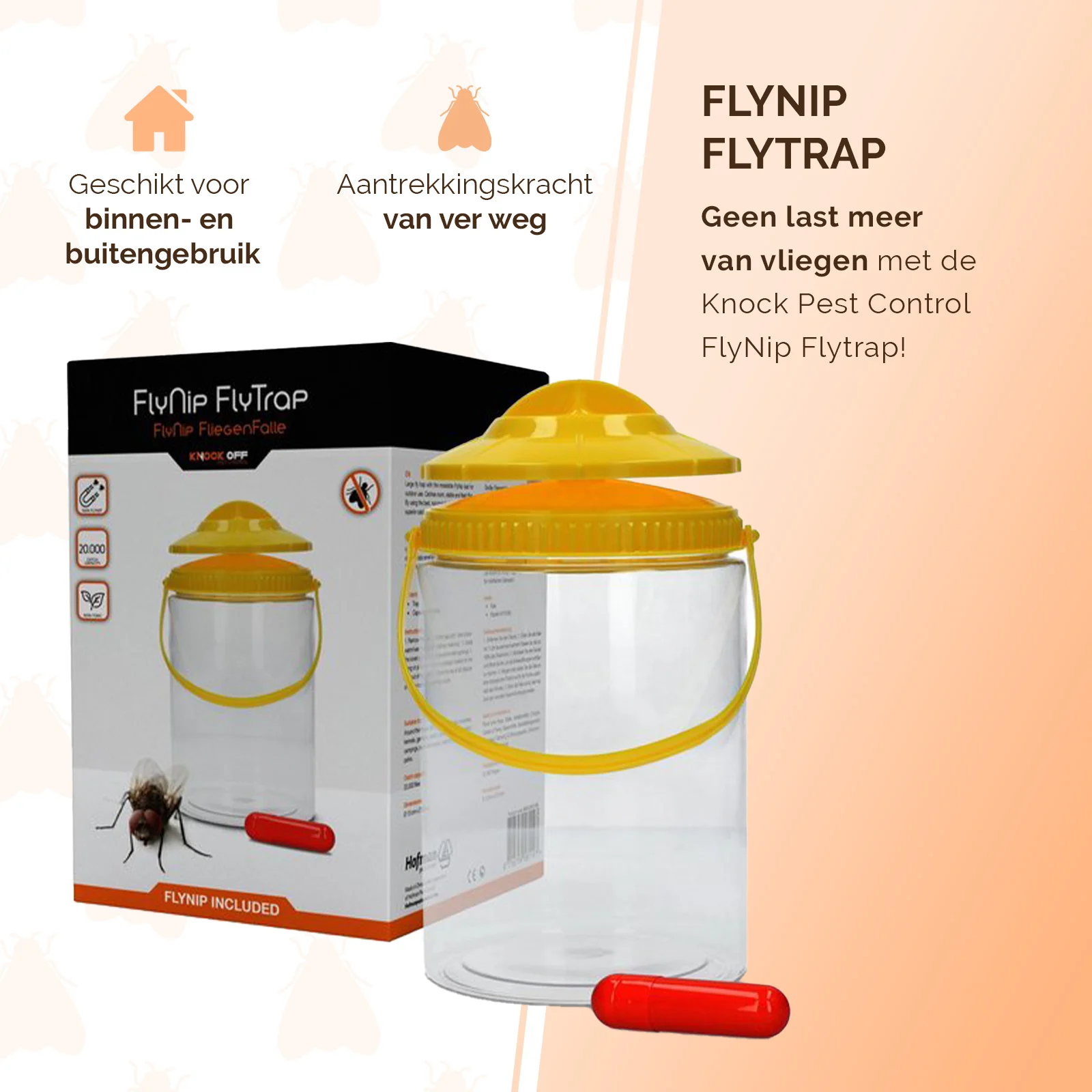 Pułapka na muchy z przynętą do użytku na zewnątrz, 2 l – Knock Pest FlyNip - obrazek 2