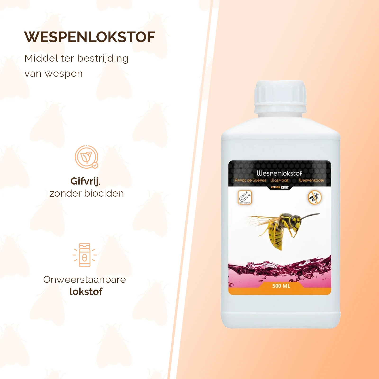Płyn wabiący do pułapek na osy, 500 ml – Knock Pest Wasp Bait (przynęta na osy) - obrazek 2