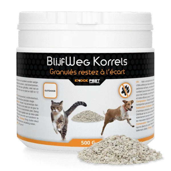 Granulat odstraszający zwierzęta domowe, 500 g – Knock Pest BlijfWeg Korrels (Outdoor)