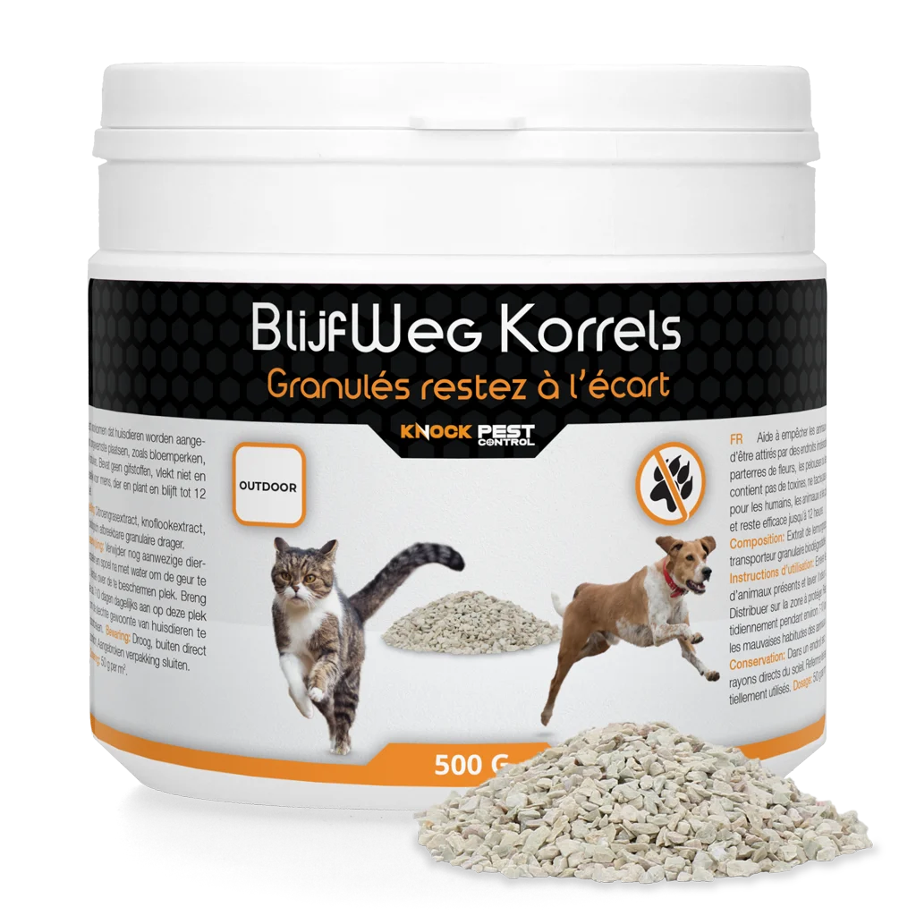 Granulat odstraszający zwierzęta domowe, 500 g – Knock Pest BlijfWeg Korrels (Outdoor) - obrazek 1
