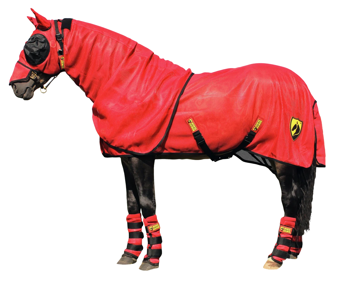 Derka przeciw owadom z osłoną szyi i Insect Shield®, 191 cm – Horse Armor Knockdown - obrazek 2