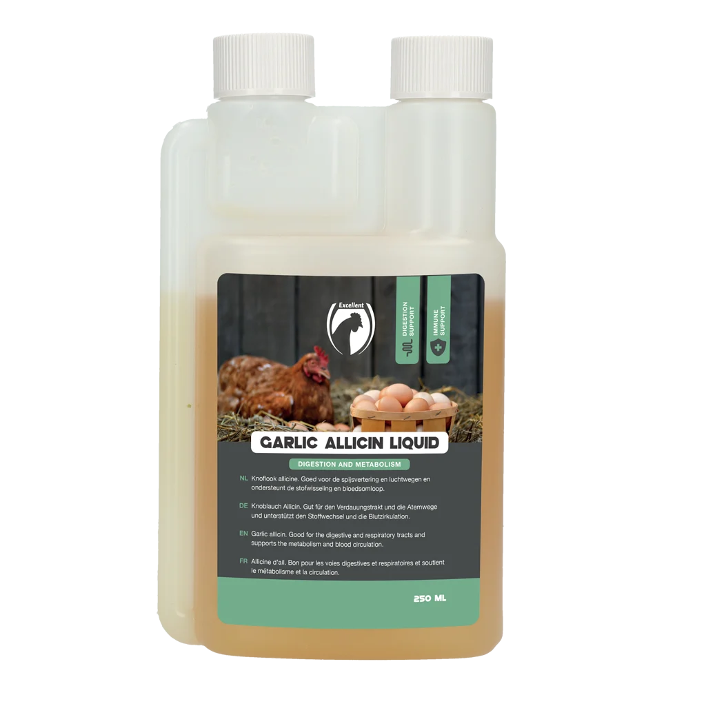 Mieszanka czosnkowa dla drobiu, płynna, 250 ml – Excellent Garlic Allicin Liquid - obrazek 1