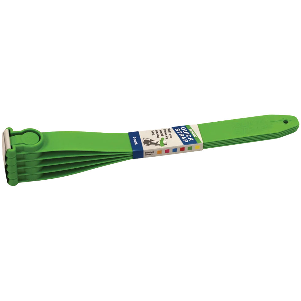 Opaska do oznaczania krów Quick Strap zielona, 33,5 cm, 5 sztuk - obrazek 1
