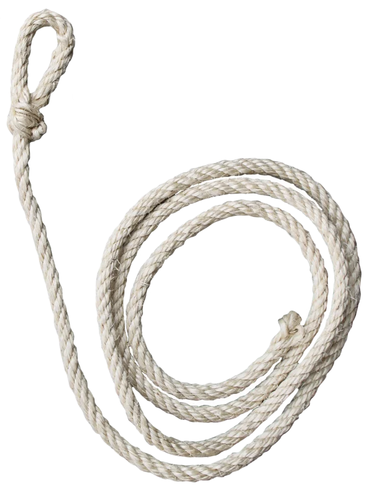 KOET0001.png Sznur dla bydła z białego sizalu, długość 210 cm, grubość ok. 10 mm - obrazek 1