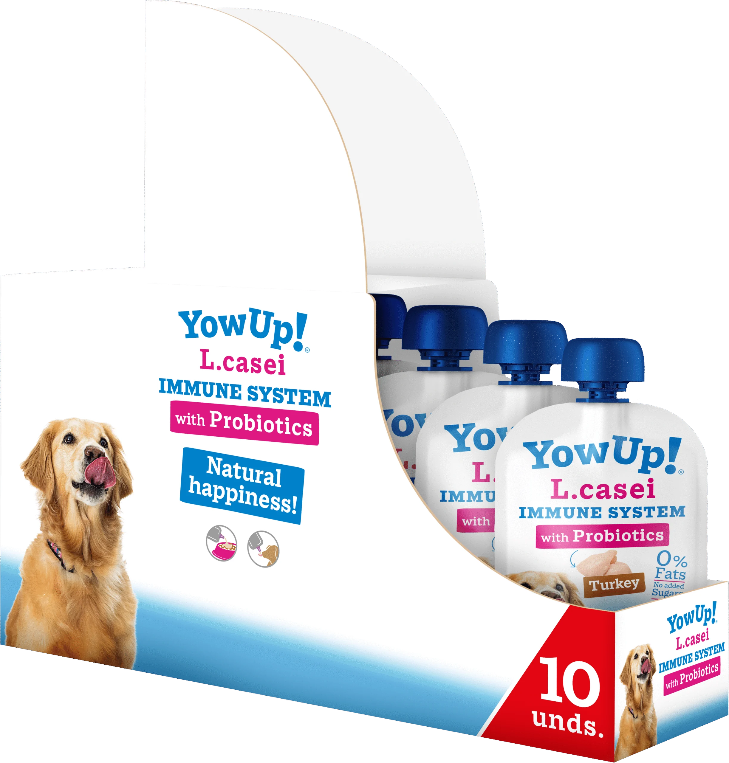 Jogurt dla psów z probiotykami i indykiem, bez laktozy, 115 g – YowUp! L. Casei Immune System Turkey - obrazek 2