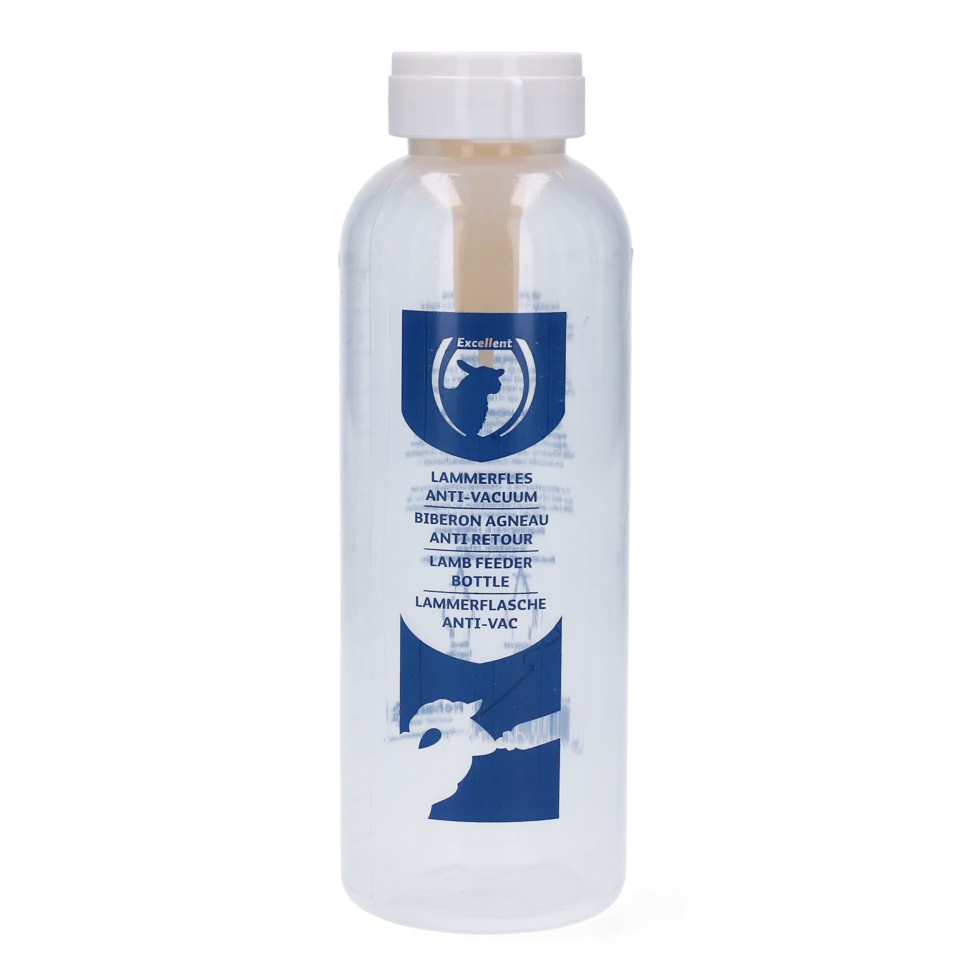 Butelka do karmienia jagniąt ze smoczkiem i podziałką, 500 ml - obrazek 1