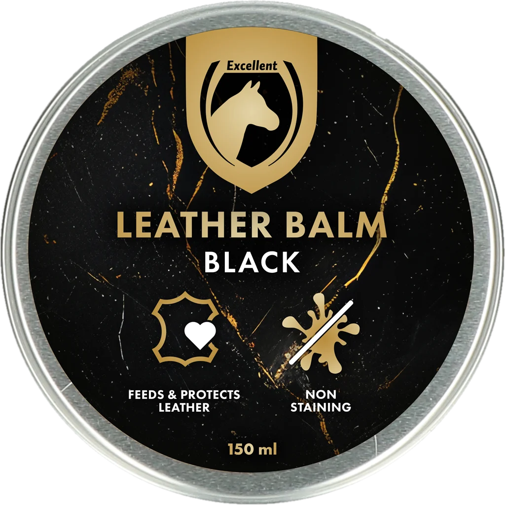 LEDEB002F.png Balsam do skóry z woskiem pszczelim i lanoliną, czarny, 150 ml – Excellent Leder & Zadel Balm Zwart - obrazek 1