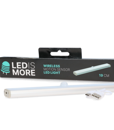 Lampa LED z czujnikiem ruchu, ładowana przez USB, 19 cm – Led is more