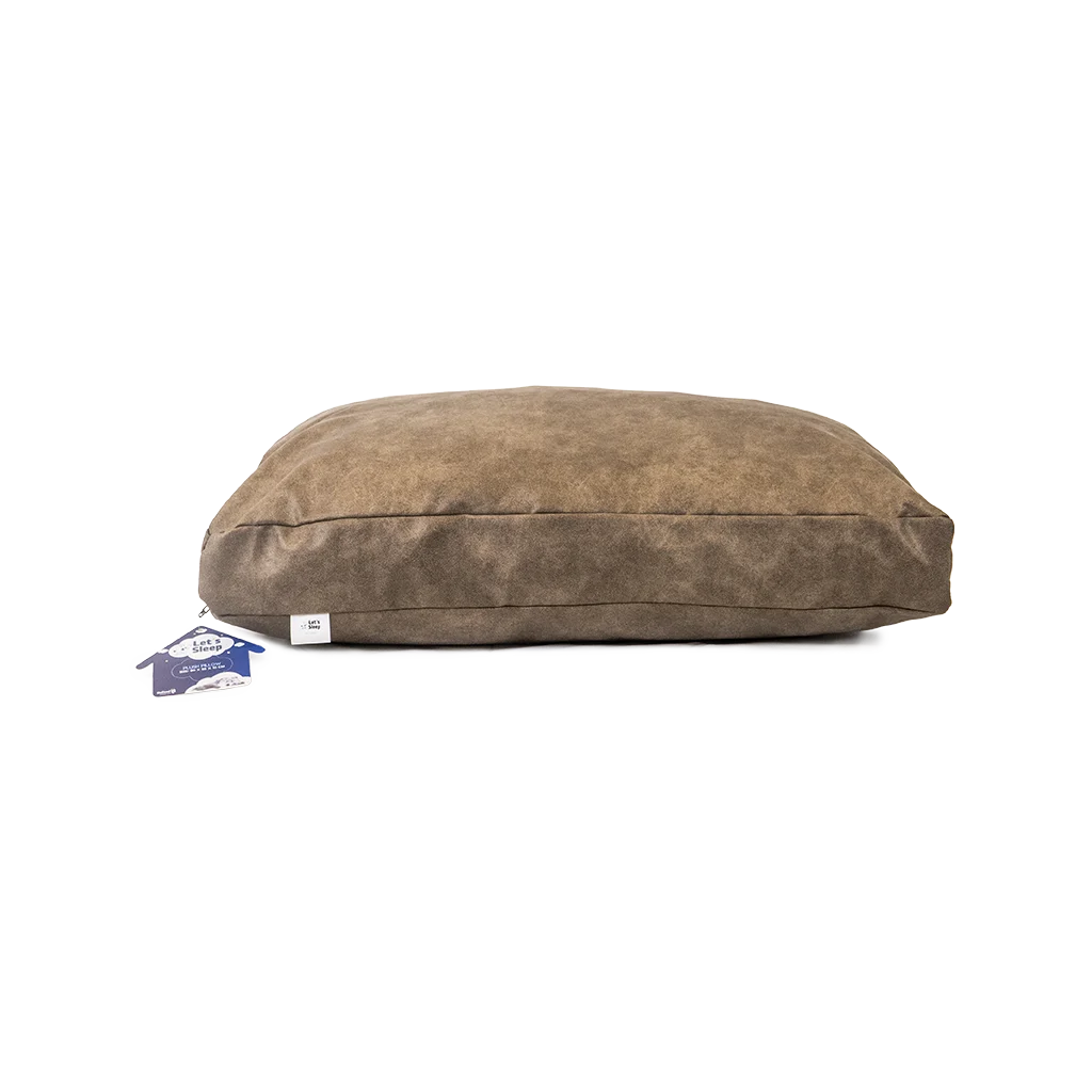 Poduszka dla psa z płatkami piankowymi XL Taupe, 125 x 90 x 10 cm – Let's Sleep Plush Pillow - obrazek 1