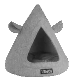 Filcowe tipi dla kota z poduszką, 50 x 45 cm, szare – Let's Sleep Pet Cave TeePee