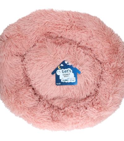 Legowisko dla psa w kształcie donut, różowe, L, ø 60 cm – Let's Sleep Donut