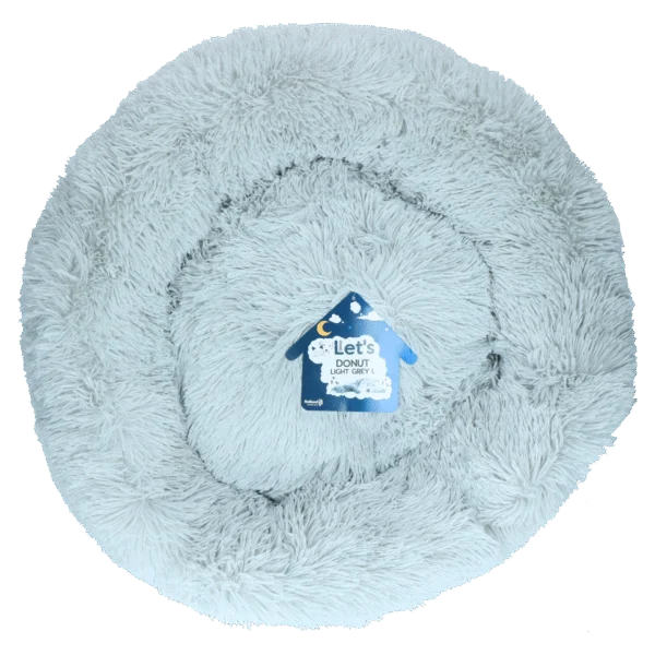Legowisko dla psa w kształcie donuta, jasnoszare L, ø 60 cm – Let's Sleep Donut