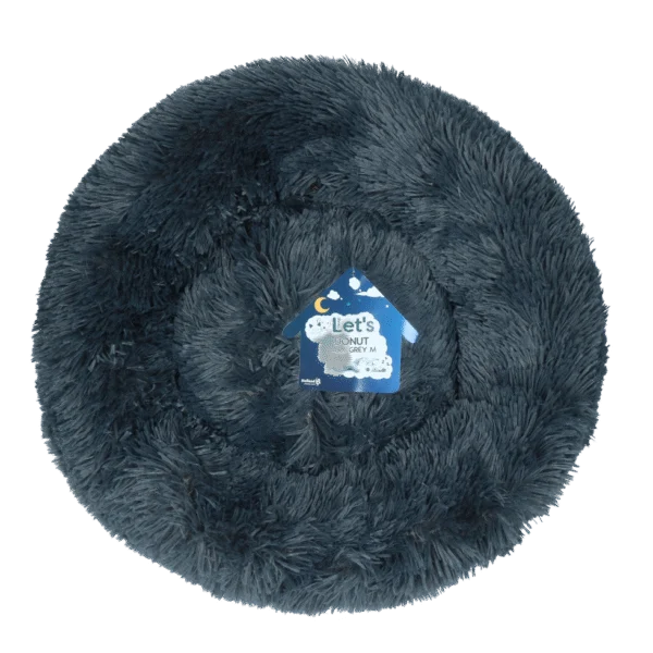 Okrągłe legowisko dla psa, ciemnoszare M, ø 50 cm – Let's Sleep Donut