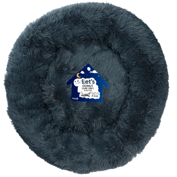 Okrągłe legowisko dla psa, ciemnoszare XXL, ø 100 cm – Let's Sleep Donut
