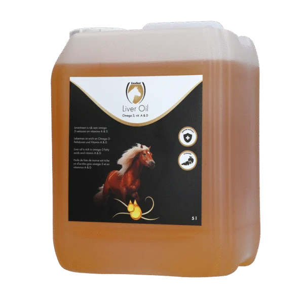 Olej z wątroby dorsza z Omega 3 oraz witaminami A i D, 5 l – Excellent Horse Liver Oil