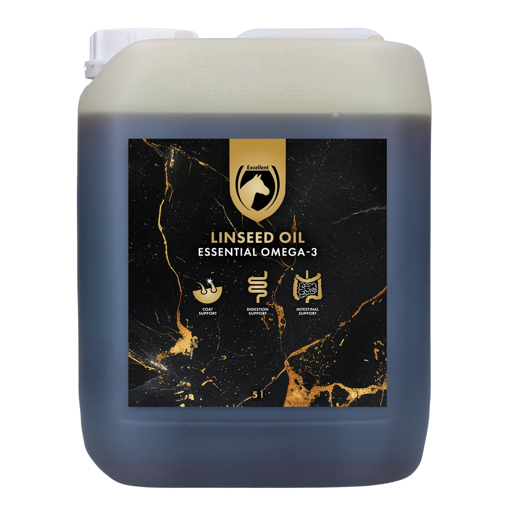 Olej lniany dla koni, tłoczony na zimno, 5 l – Excellent Horse Linseed Oil - obrazek 1