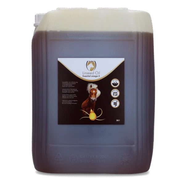 Olej lniany dla koni, tłoczony na zimno, 20 l – Excellent Horse Linseed Oil