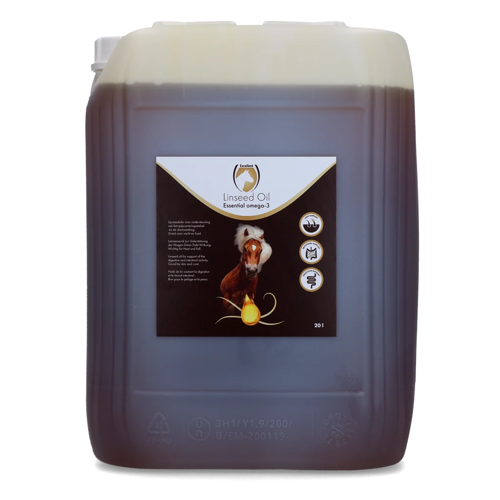 Olej lniany dla koni, tłoczony na zimno, 20 l – Excellent Horse Linseed Oil - obrazek 1