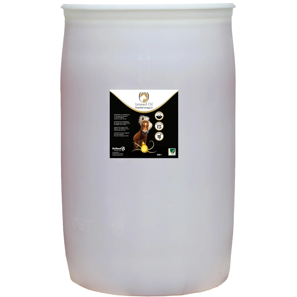 Olej lniany dla koni, tłoczony na zimno, 200 l – Excellent Horse Linseed Oil - obrazek 1