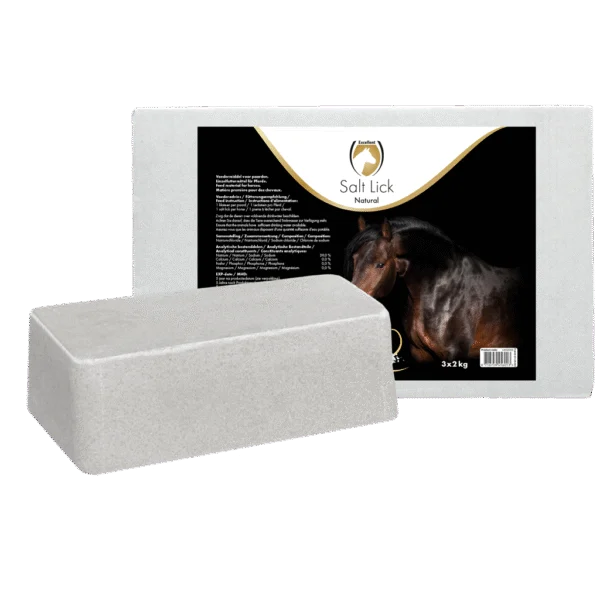 Lizawka z soli kamiennej dla koni, 3 x 2 kg – Excellent Horse Salt Lick Naturel