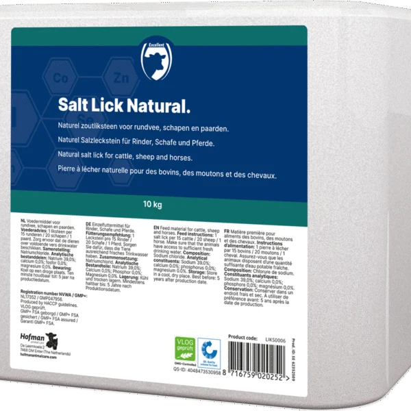Lizawka solna dla koni z soli kamiennej, 10 kg – Excellent Liksteen Naturel