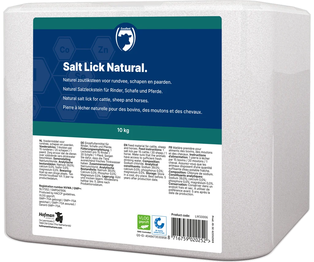 Lizawka solna dla koni z soli kamiennej, 10 kg – Excellent Liksteen Naturel - obrazek 1