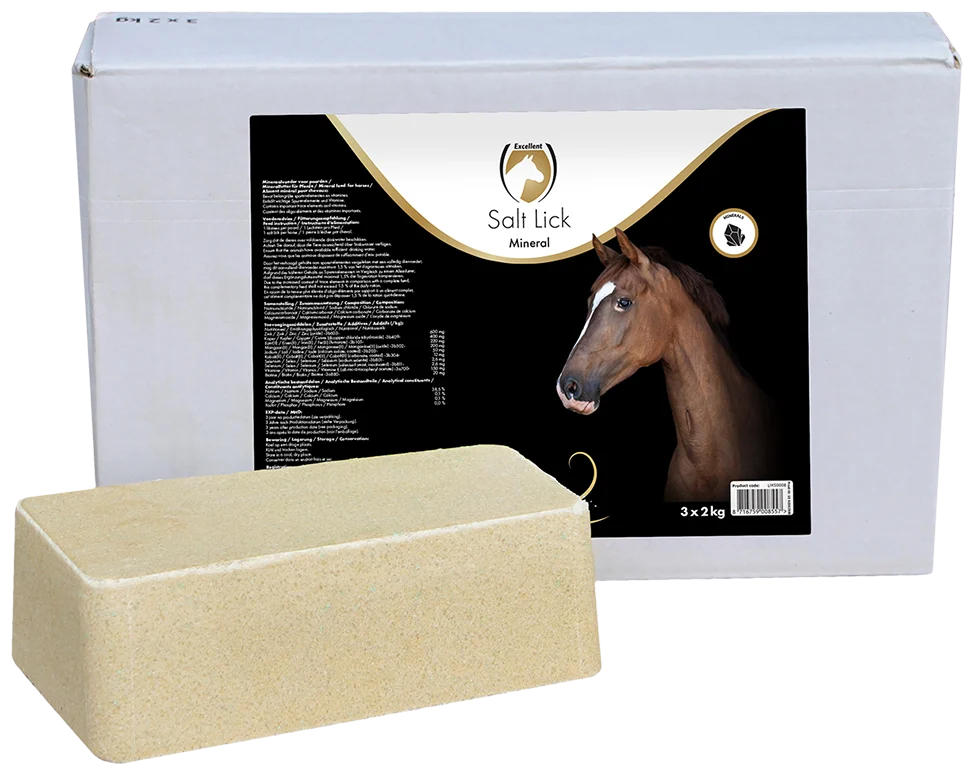Lizawka mineralna dla koni, 3 x 2 kg – Excellent Horse Salt Lick Mineral - obrazek 1