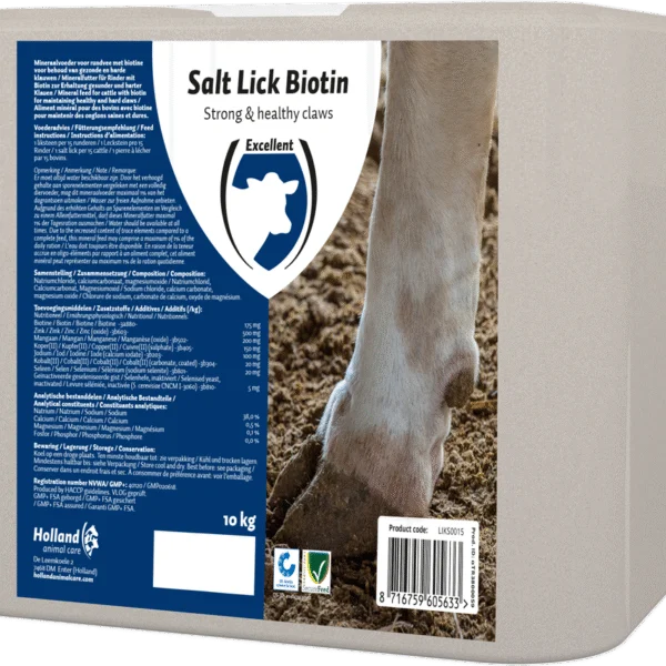 Lizawka z biotyną dla bydła, 10 kg – Excellent Biotin
