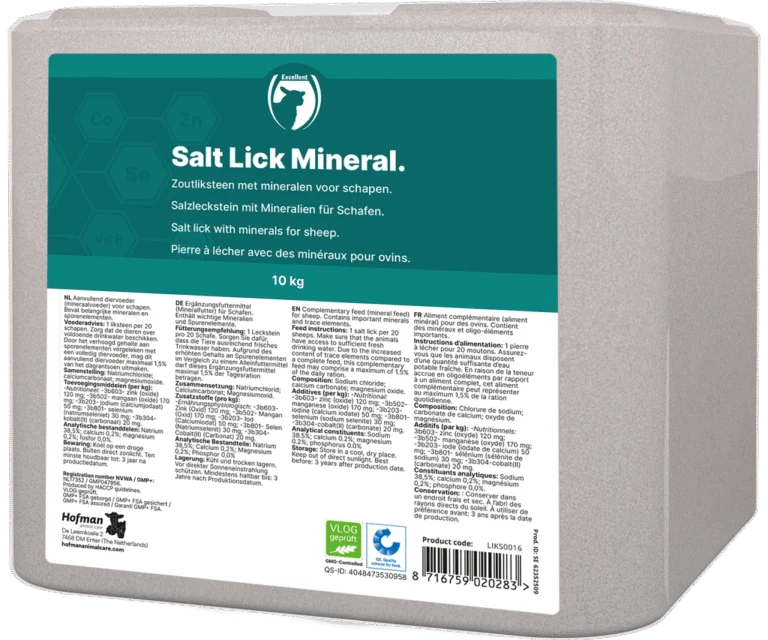 Lizawka z soli kamiennej dla owiec, 10 kg – Excellent Mineral Schaap