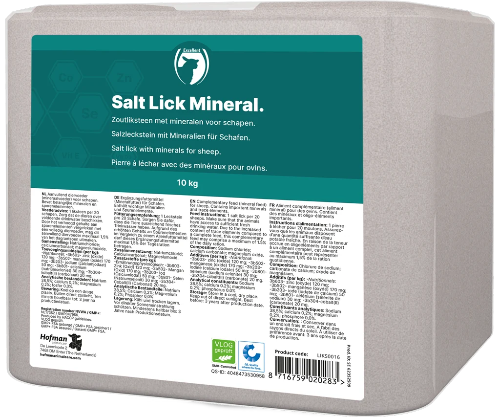 Lizawka z soli kamiennej dla owiec, 10 kg – Excellent Mineral Schaap - obrazek 1