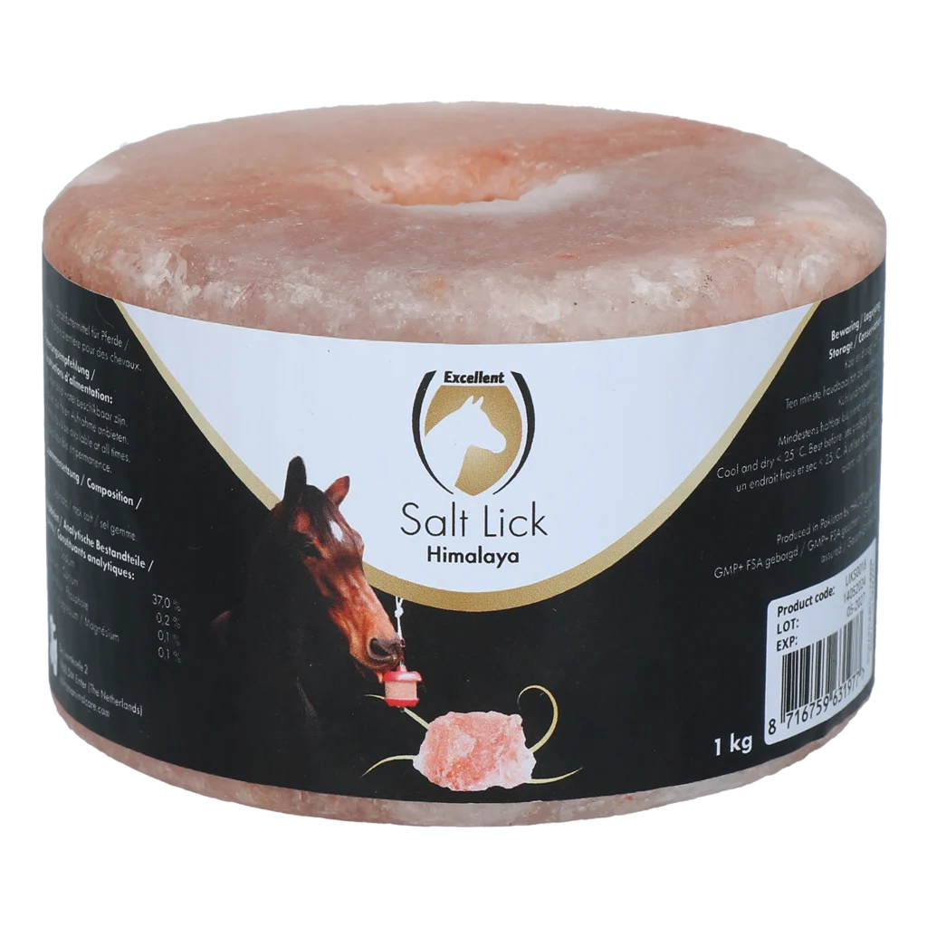 Lizawka z himalajskiej soli dla koni bez sznura, 1 kg – Excellent Horse Salt Lick Himalaya - obrazek 1