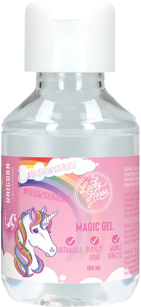Żel ułatwiający rozczesywanie grzywy i ogona konia, 100 ml – Lucky Horse Unicorn Magic Gel - obrazek 1