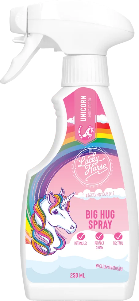Spray ułatwiający rozczesywanie grzywy i ogona konia, 250 ml – Lucky Horse Unicorn Knuffel Spray - obrazek 1