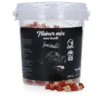 Przysmaki treningowe z mięsem i łososiem, małe serduszka, 500 g – Luna's Choice Trainer Mix Hartjes (małe)
