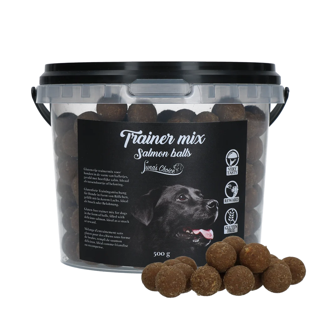 Kuleczki treningowe dla psów z łososiem, bez zbóż, 500 g – Luna's Choice Trainer Mix kuleczki z łososiem - obrazek 1