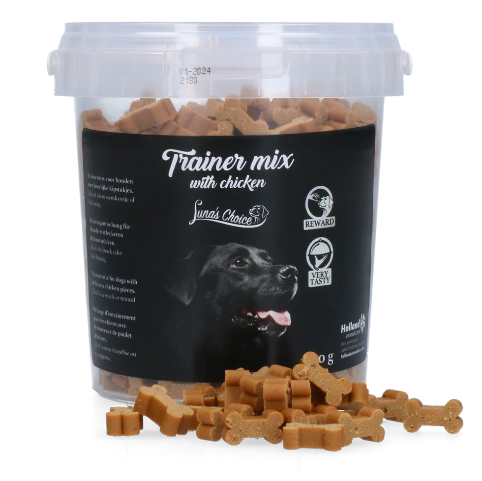 Przysmaki treningowe z kurczakiem, miękkie kawałki, 500 g – Luna's Choice Trainer Mix kawałki z kurczaka - obrazek 1
