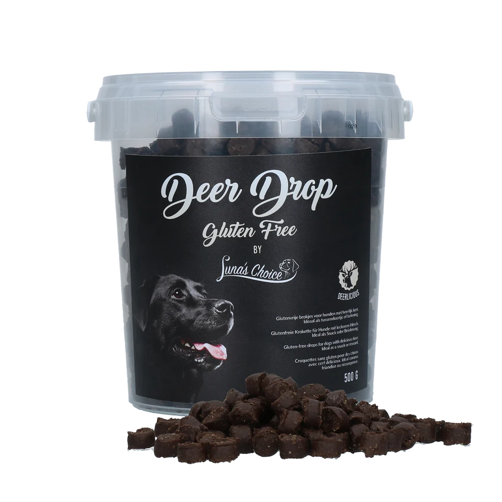Przysmaki treningowe z mięsem jelenia, bez glutenu, 500 g – Luna's Choice Trainer Mix Deer Drop (bez glutenu) - obrazek 1