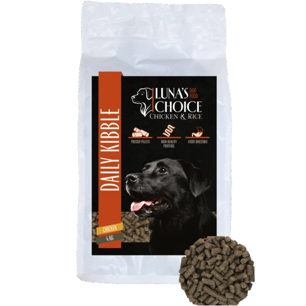 Prasowana karma dla psów z kurczakiem i ryżem, 4 kg – Luna's Choice Adult Kip/Rijst