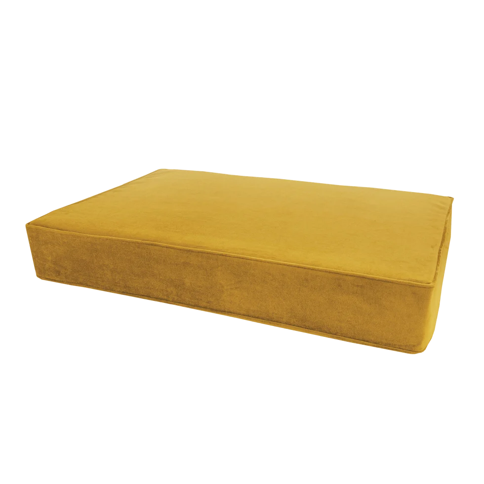 Ortopedyczna poduszka dla psa z pianką memory, żółta, S, 45 x 55 x 12 cm – ortopedyczna poduszka Velvet Madison - obrazek 3
