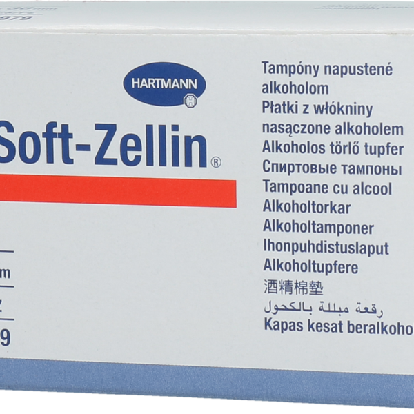 Gaziki nasączone alkoholem do oczyszczania ujścia strzyka – Hartmann Soft-Zellin